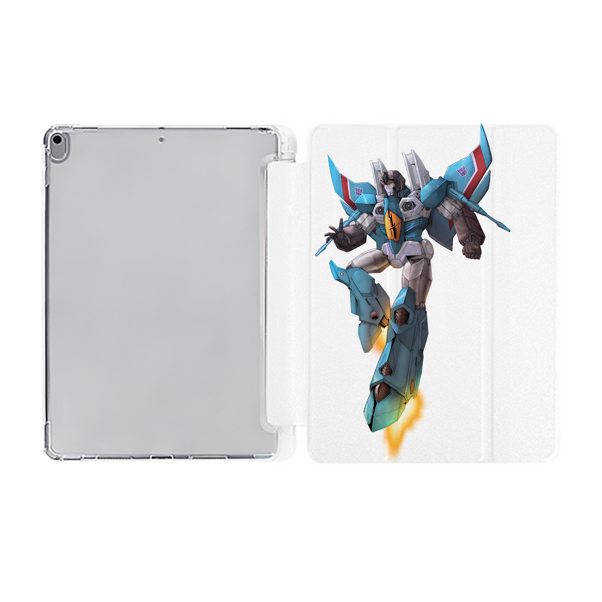 （画像用） Transformers トランスフォーマー IPad ケース ペン収納付き 三つ折りスタンド PUレザー×シリコン 対応機種9.5/10.5/10.9インチ